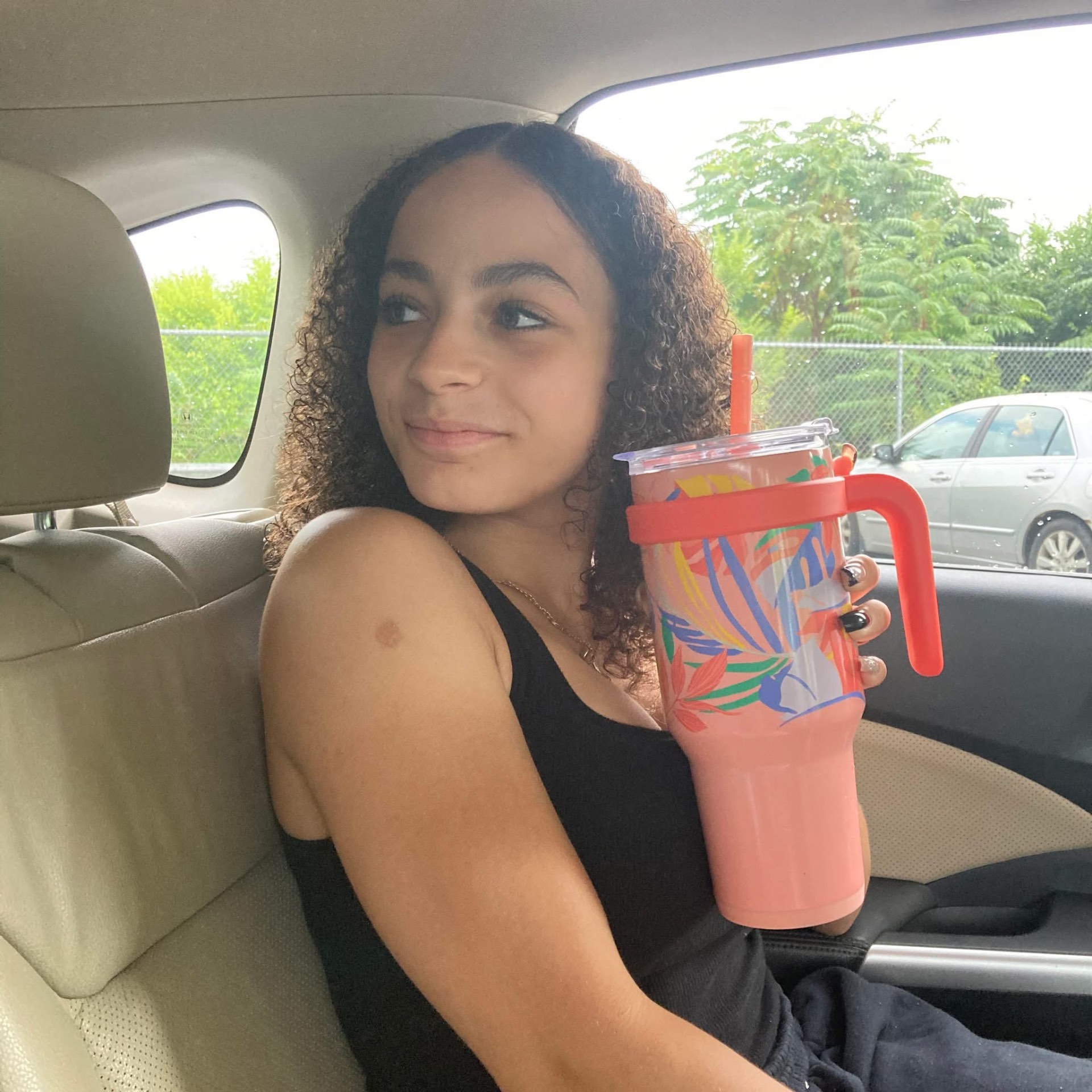 Brooklyn in the car