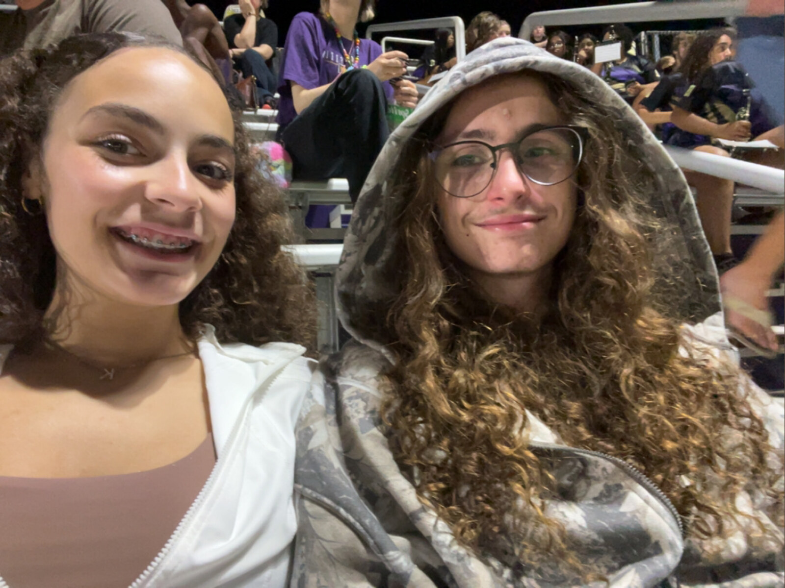 Brooklyn and a friend at the stadium